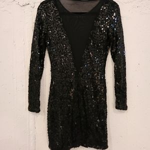 Black Sequin Evening dress